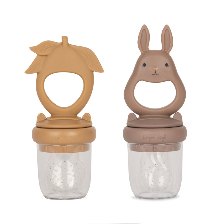 Duo de tétines grignoteuses bunny lemon - Sélection Konges slojd à retrouver sur amaetc.com, concept store eco friendly pour enfants