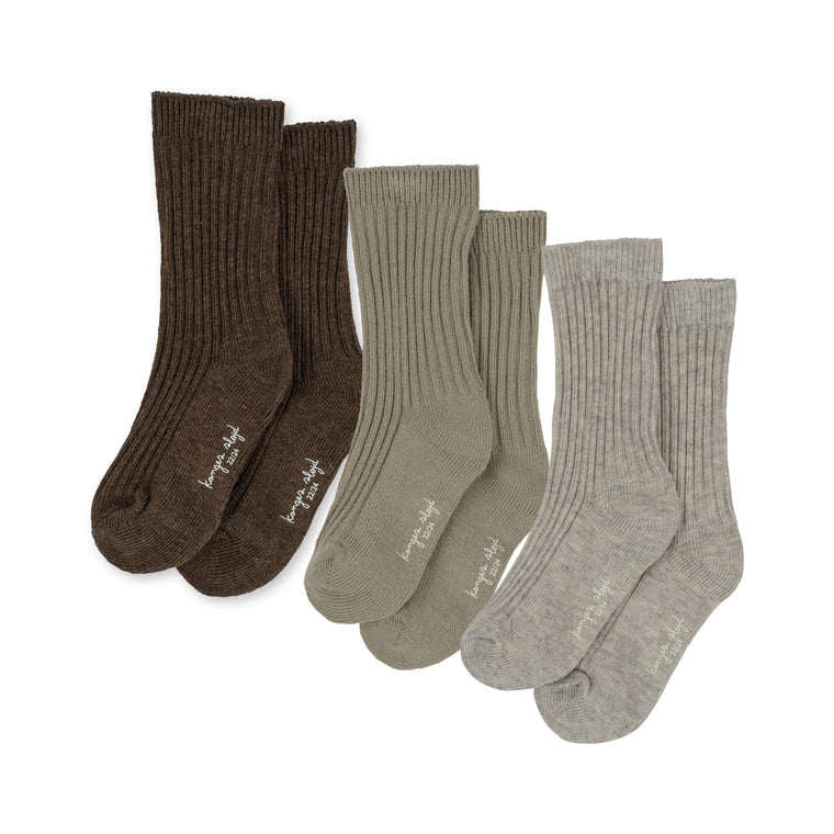 Lot de 3 paires de chaussettes soft grey/mint/brown
