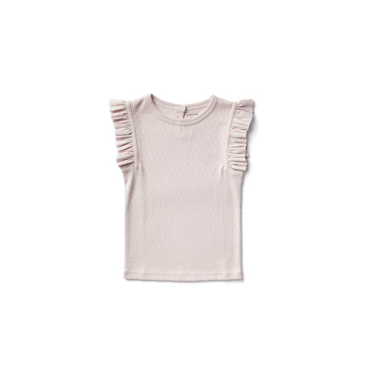 Top Frill sorbet pointelle - Sélection Soor Ploom à retrouver sur amaetc.com, concept store eco friendly pour enfants