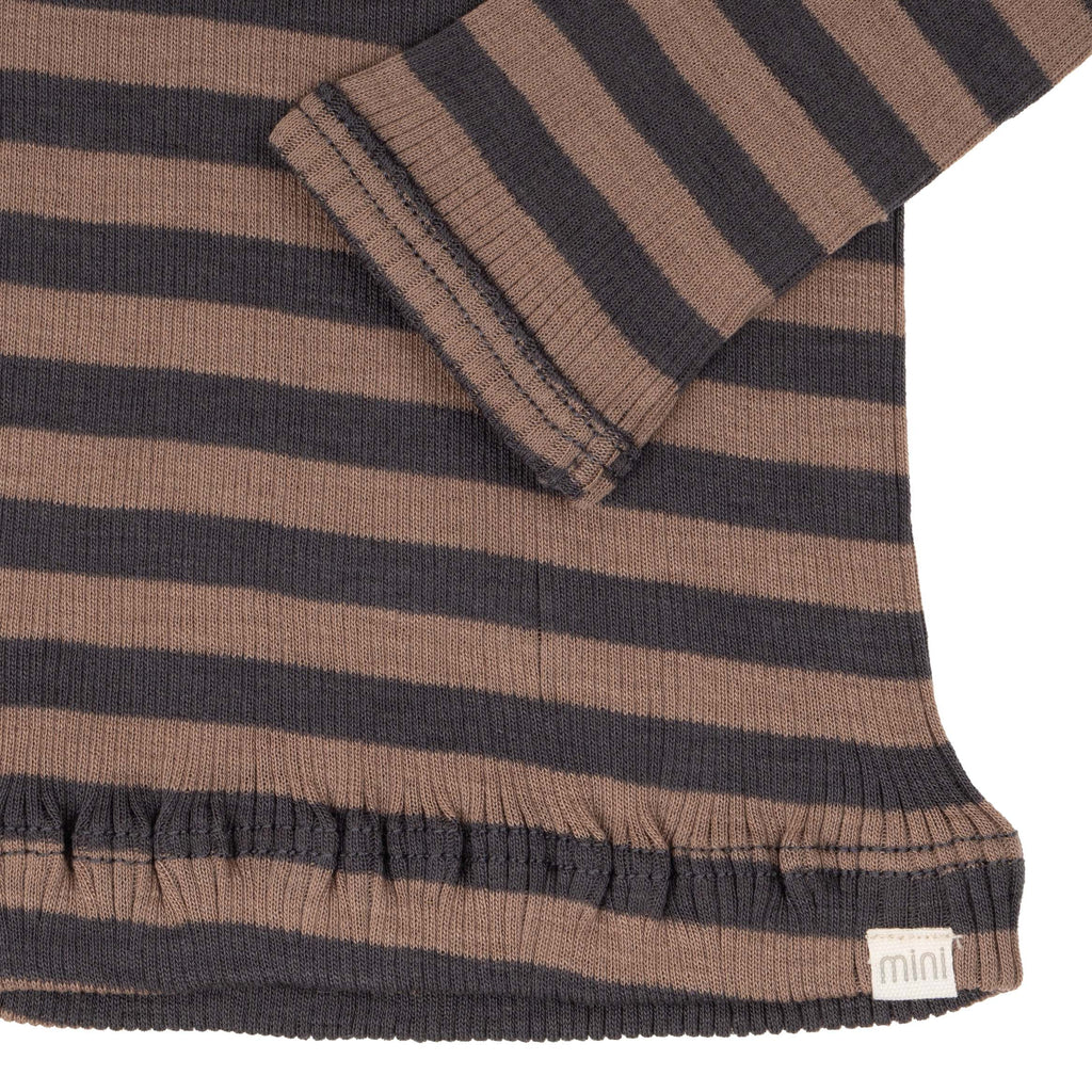 T-shirt Atlantic en laine mérinos Almost-Nut Stripes - Sélection Minimalisma à retrouver sur amaetc.com, concept store eco friendly pour enfants