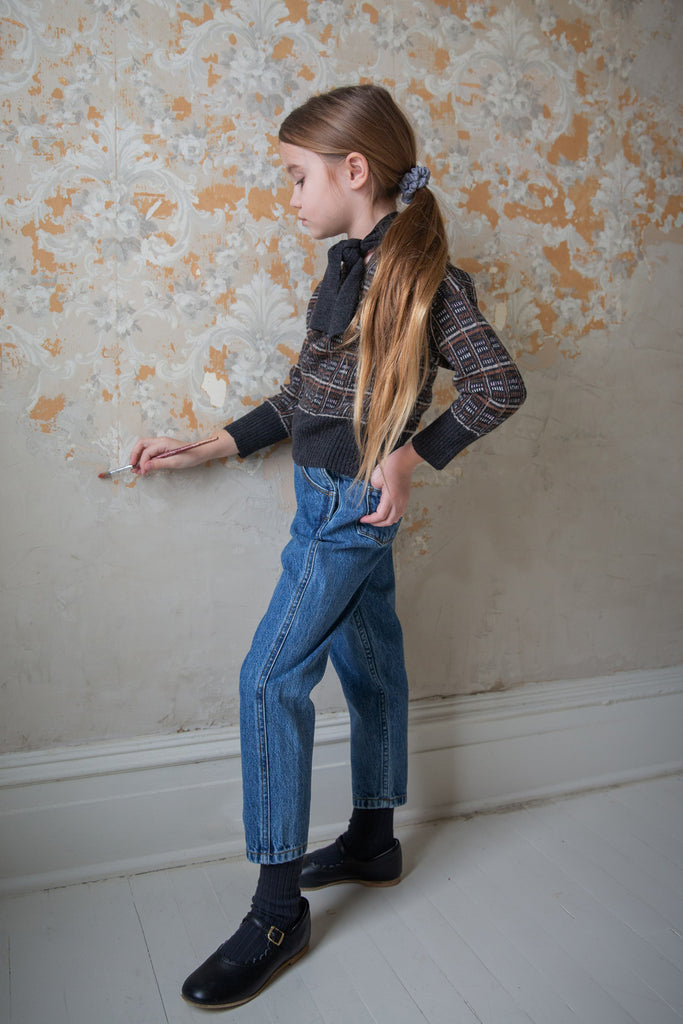 Vintage jean en denim blue - Sélection Soor Ploom à retrouver sur amaetc.com, concept store eco friendly pour enfants