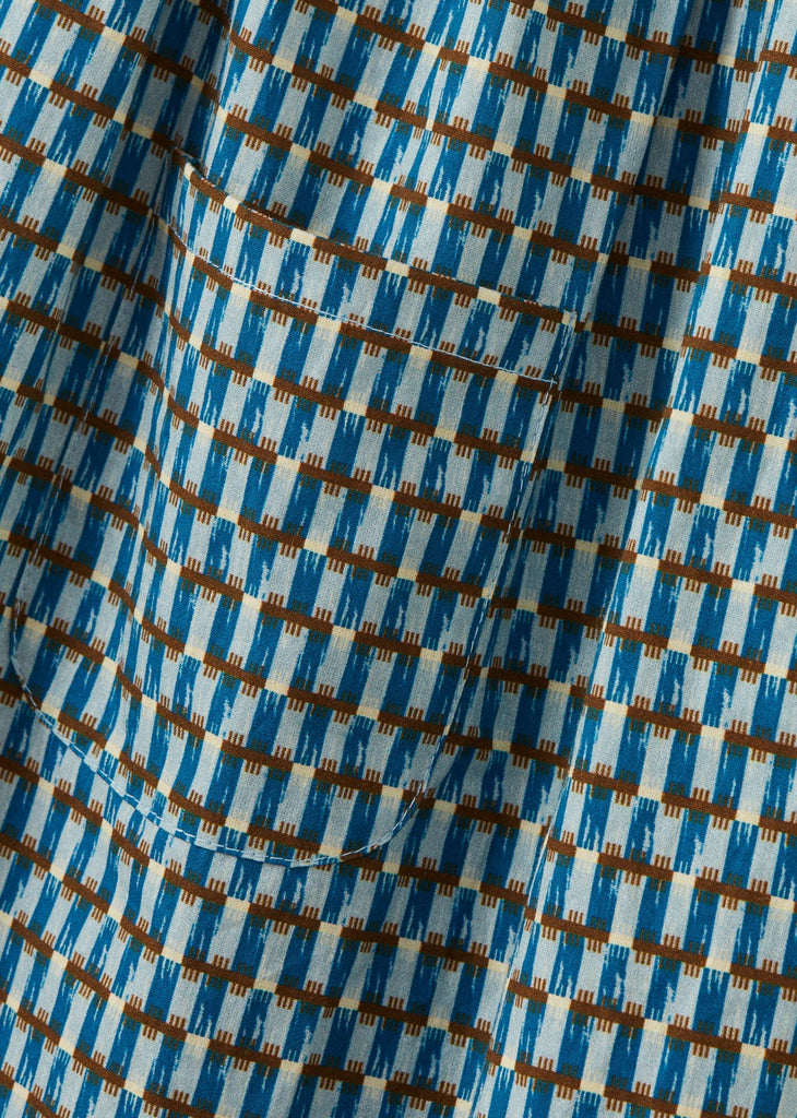Pantalon Ficus blue geo print Caramel - Sélection Caramel à retrouver sur amaetc.com, concept store eco friendly pour enfants