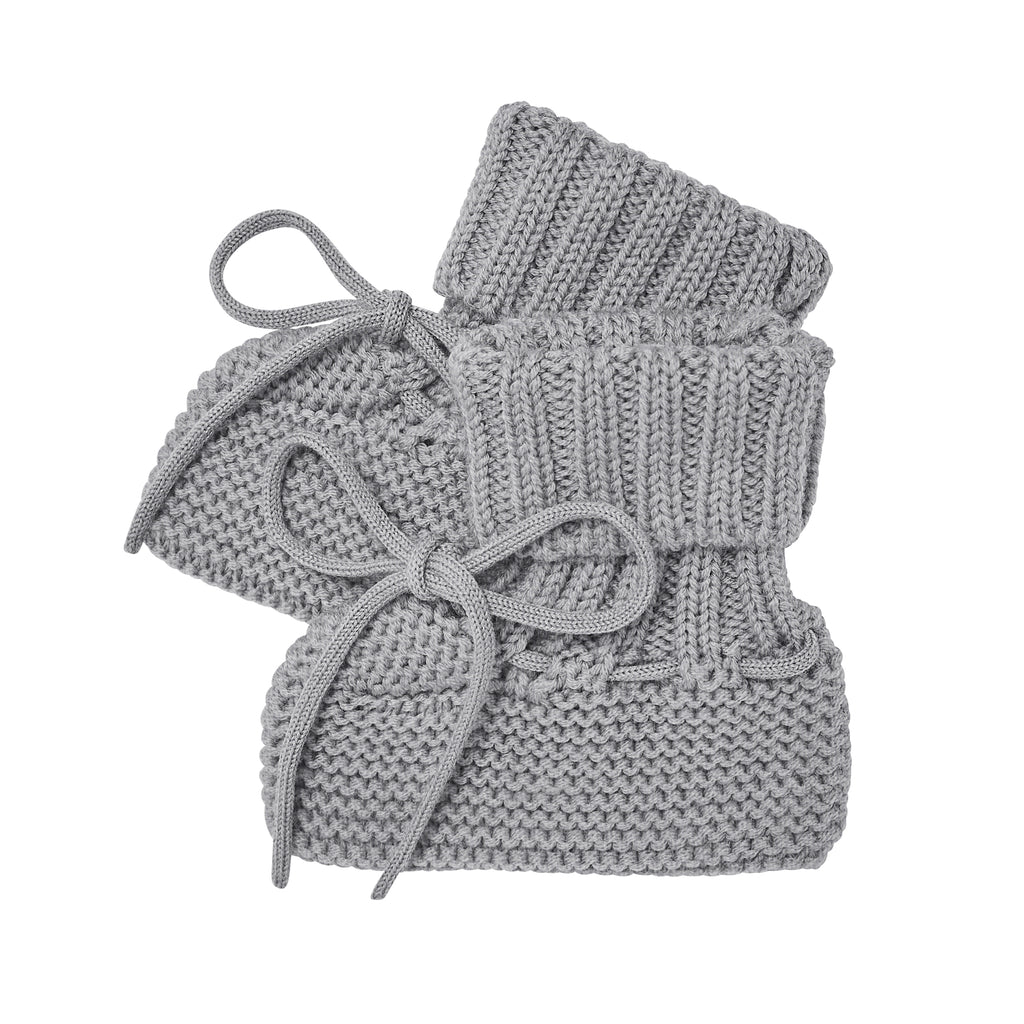 Chaussons en laine mérinos gris certifiée OEKO-TEX - Sélection FUB sur amaetc.com, concept store eco friendly pour enfants