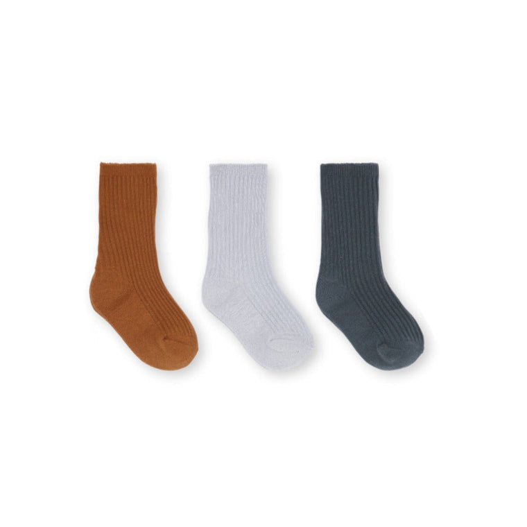 Lot de 3 paires de chaussettes Sun/Leather/Milk - Sélection Konges slojd à retrouver sur amaetc.com, concept store eco friendly pour enfants