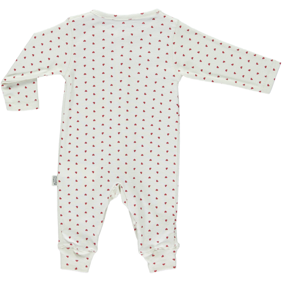 Pyjama une pièce en coton biologique lipstick - Sélection Poudre Organic à retrouver sur amaetc.com, concept store eco friendly pour enfants