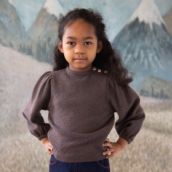 Sweater Agnes mineral en laine mérinos - Sélection Soor Ploom à retrouver sur amaetc.com, concept store eco friendly pour enfants