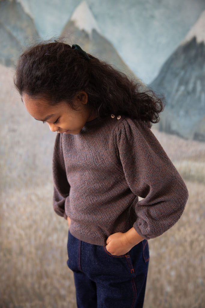 Sweater Agnes mineral en laine mérinos - Sélection Soor Ploom à retrouver sur amaetc.com, concept store eco friendly pour enfants