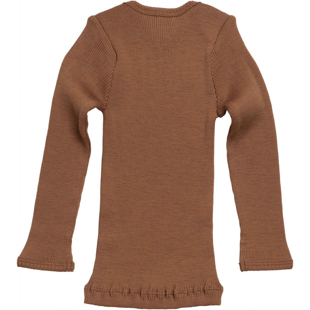 T-shirt Aspen en laine mérinos caramel - Sélection Minimalisma à retrouver sur amaetc.com, concept store eco friendly pour enfants