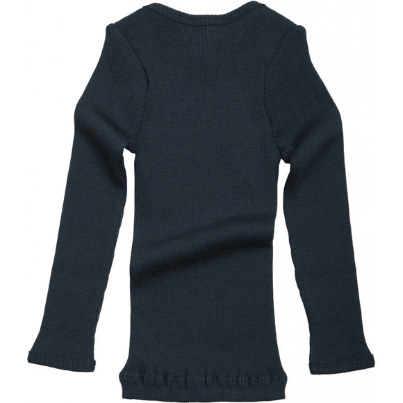 T-shirt Aspen en laine mérinos navy teal - Sélection Minimalisma à retrouver sur amaetc.com, concept store eco friendly pour enfants