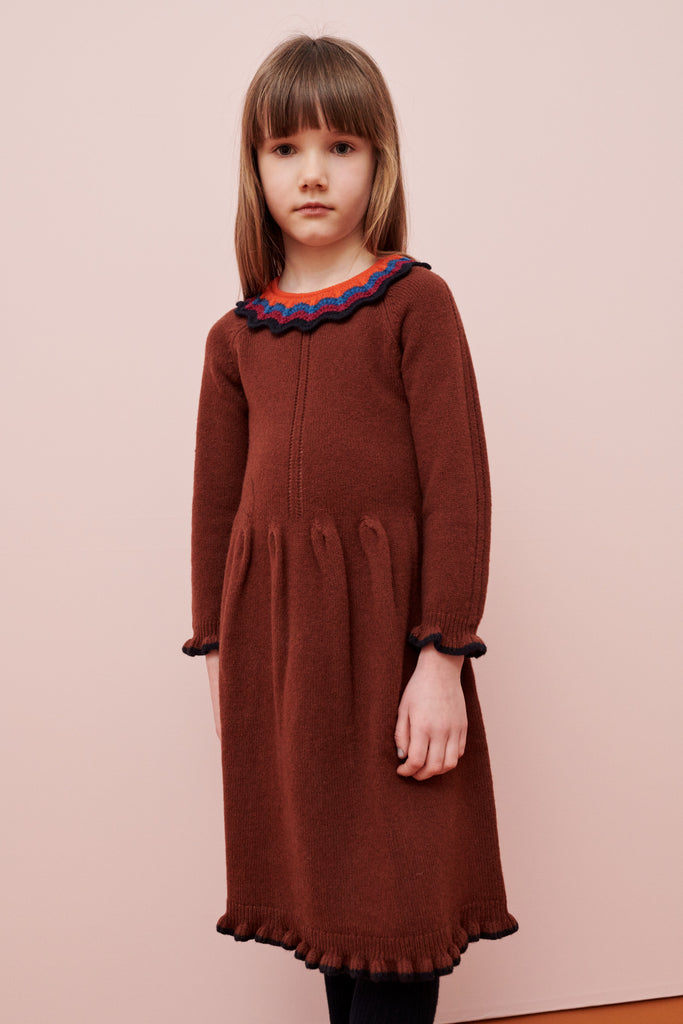 Robe en laine Amberley Nutmeg - Sélection Caramel à retrouver sur amaetc.com, concept store eco friendly pour enfants