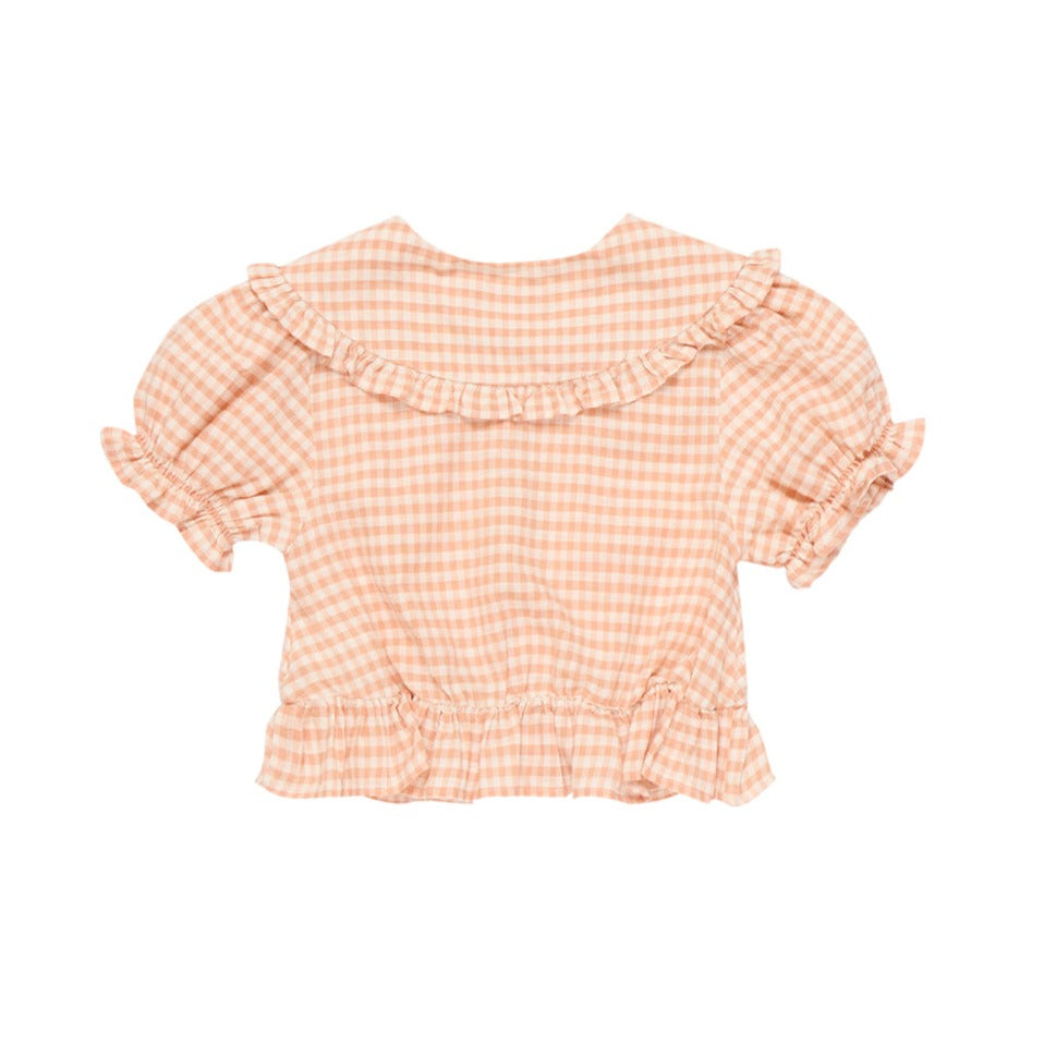 Blouse Petra vichy rose - Sélection The New Society à retrouver sur amaetc.com, concept store eco friendly pour enfants