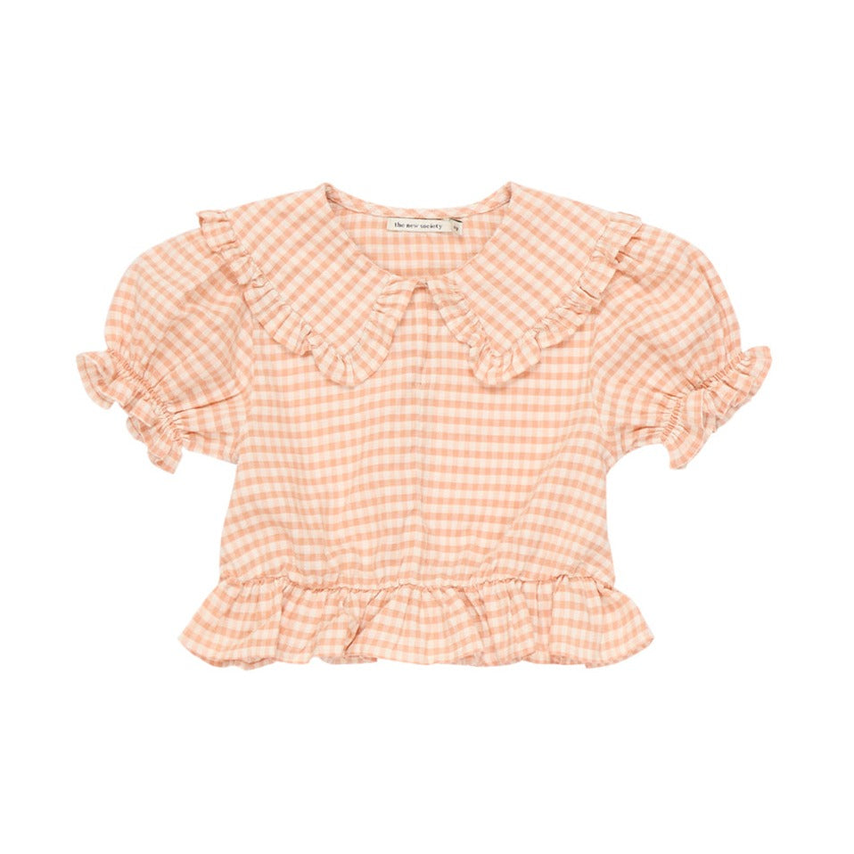 Blouse Petra vichy rose - Sélection The New Society à retrouver sur amaetc.com, concept store eco friendly pour enfants