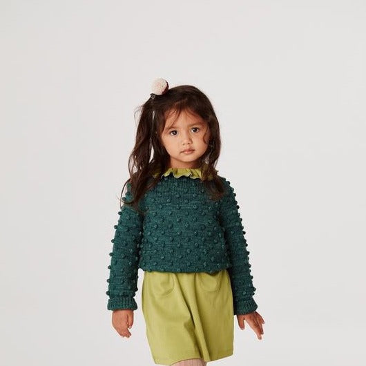 Sweater Popcorn en laine mérinos peacock - Sélection Misha & Puff à retrouver sur www.amaetc.com, concept store eco friendly pour enfants