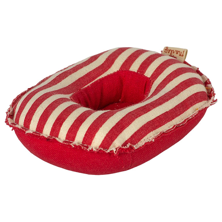 Rubber boat, Small mouse - Red stripe maileg