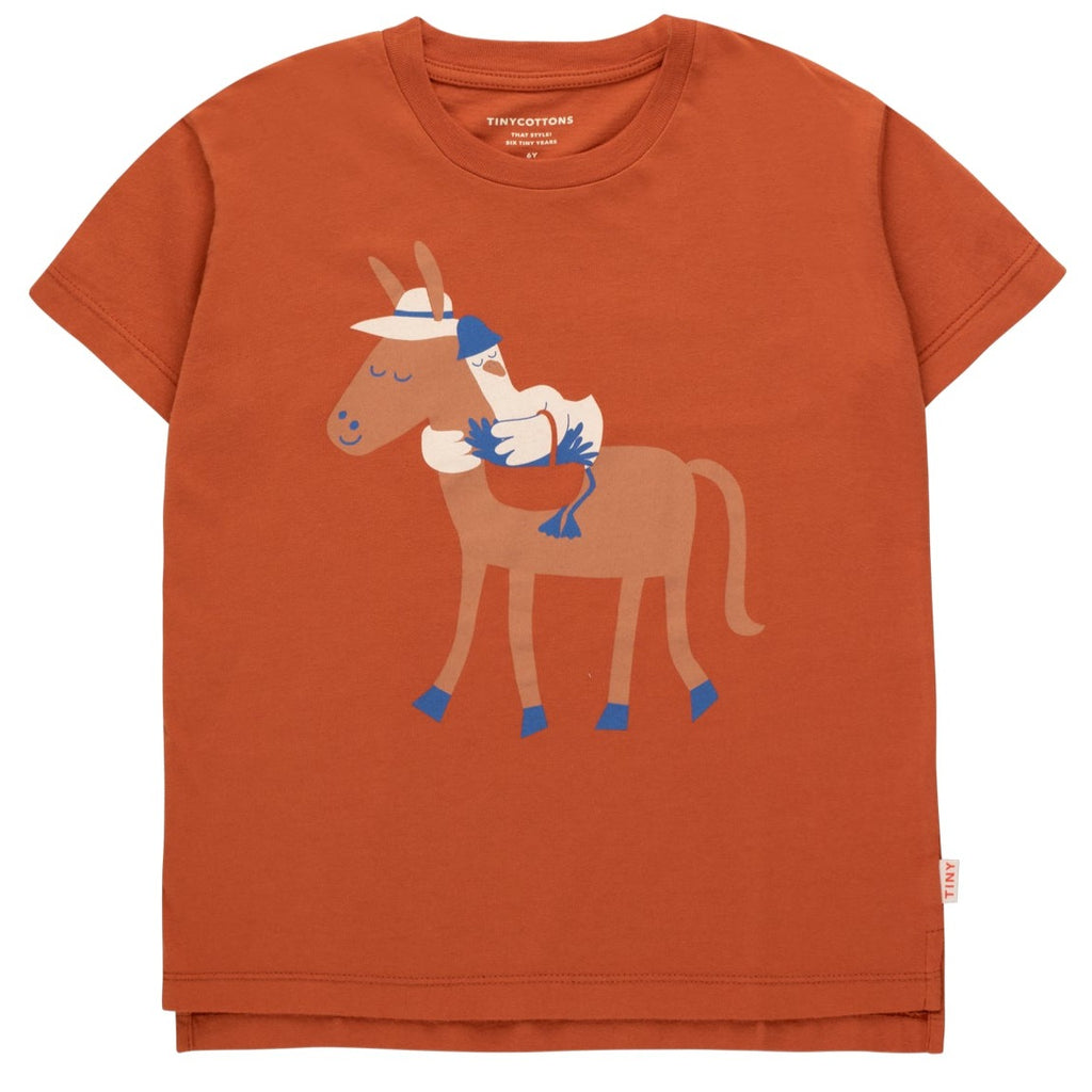 T-shirt 'My donkey friend' tawny - Sélection Tinycottons à retrouver sur amaetc.com, concept store eco friendly pour enfants