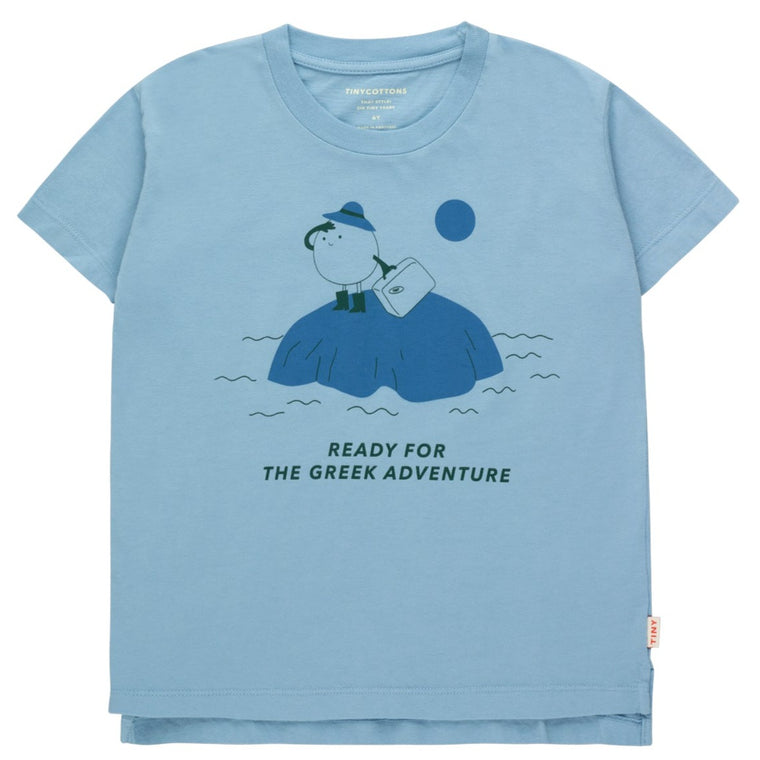 T-shirt A greek adventure washed blue - Sélection Tinycottons à retrouver sur amaetc.com, concept store eco friendly pour enfants