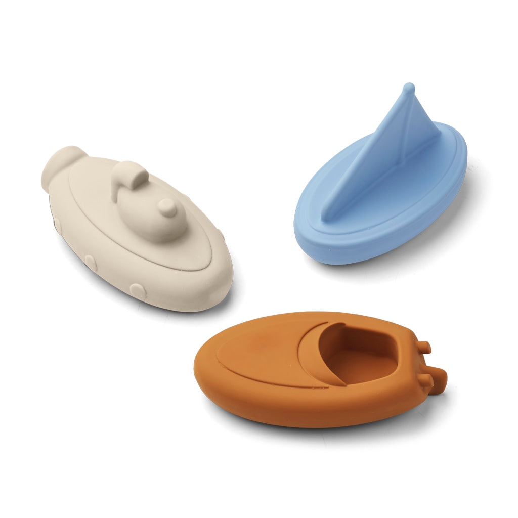 Lot de 3 jouets de bain blue multi mix - Sélection Liewood à retrouver sur amaetc.com, concept store eco friendly pour enfants