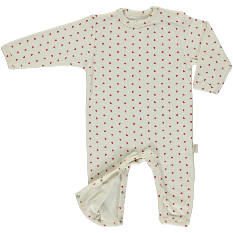 Pyjama Armoise en coton bio cœurs lipstick - Sélection Poudre Organic à retrouver sur amaetc.com, concept store eco friendly pour enfants
