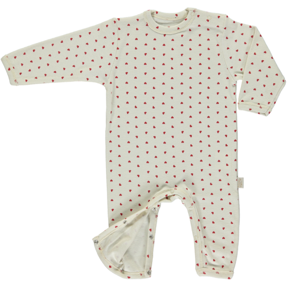 Pyjama Armoise en coton bio cœurs lipstick - Sélection Poudre Organic à retrouver sur amaetc.com, concept store eco friendly pour enfants